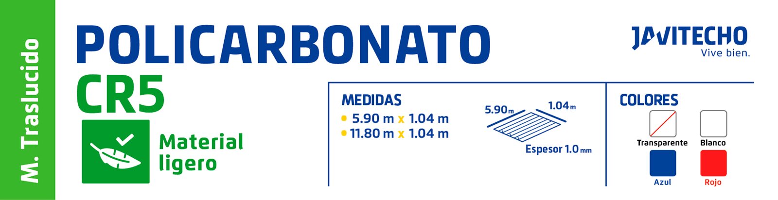 Ficha técnica: Policarbonato CR5