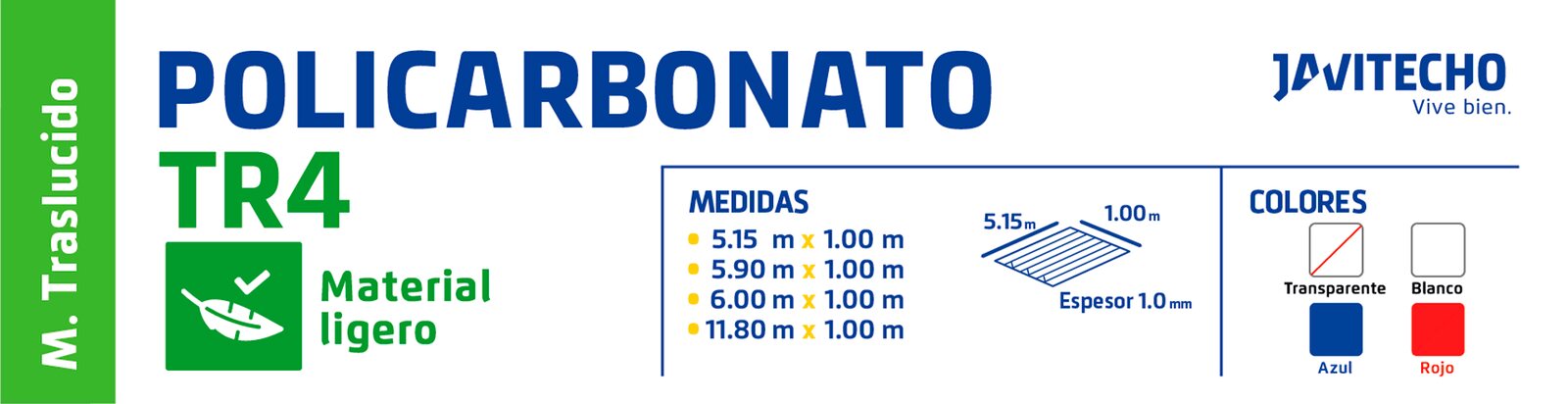 Ficha técnica: Policarbonato TR4