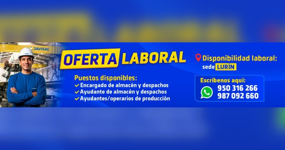 Oferta laboral: sumamos personal para almacén y despachos