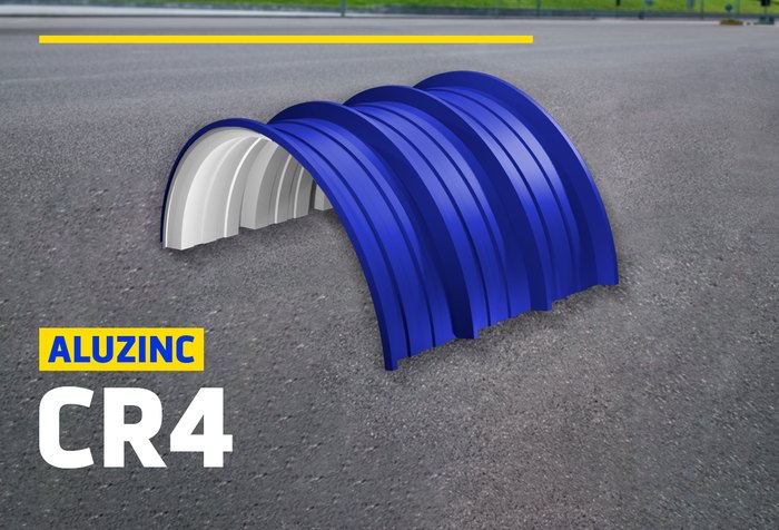 ALUZINC CR4 CURVO AZUL