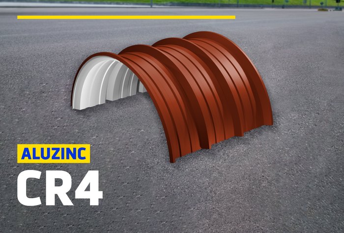 ALUZINC CR4 CURVO MARRÓN