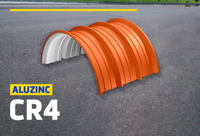 ALUZINC CR4 CURVO NARANJA