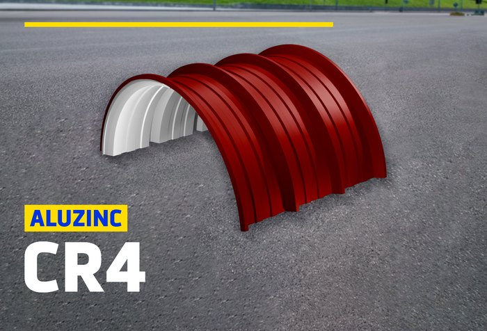ALUZINC CR4 CURVO ROJO ÓXIDO