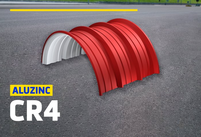 ALUZINC CR4 CURVO ROJO