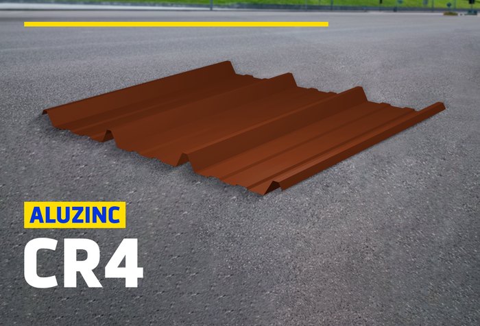 ALUZINC CR4 RECTO MARRÓN