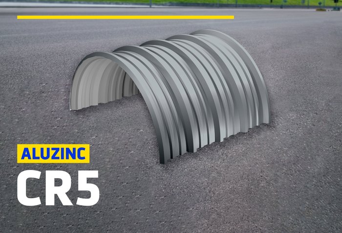 ALUZINC CR5 CURVO GRIS