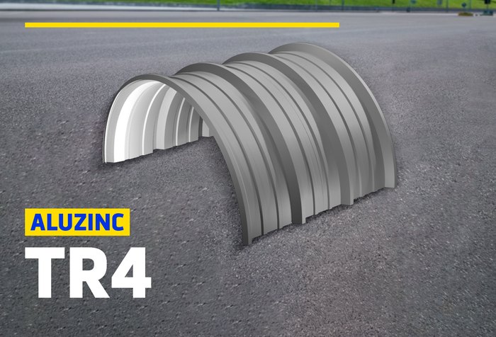 ALUZINC TR4 CURVO GRIS