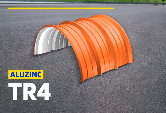ALUZINC TR4 CURVO NARANJA