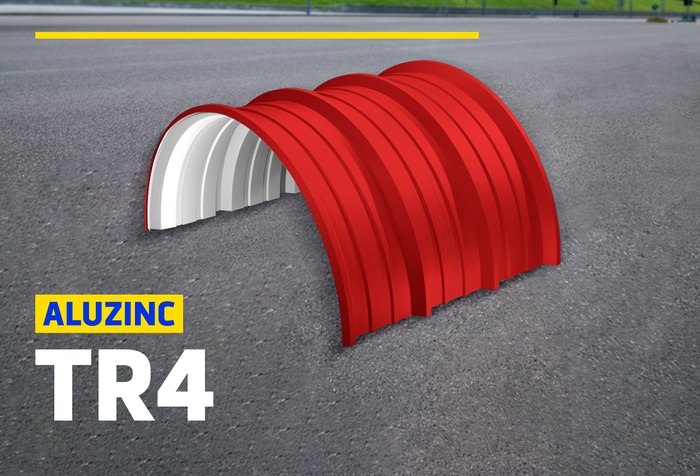 ALUZINC TR4 CURVO ROJO