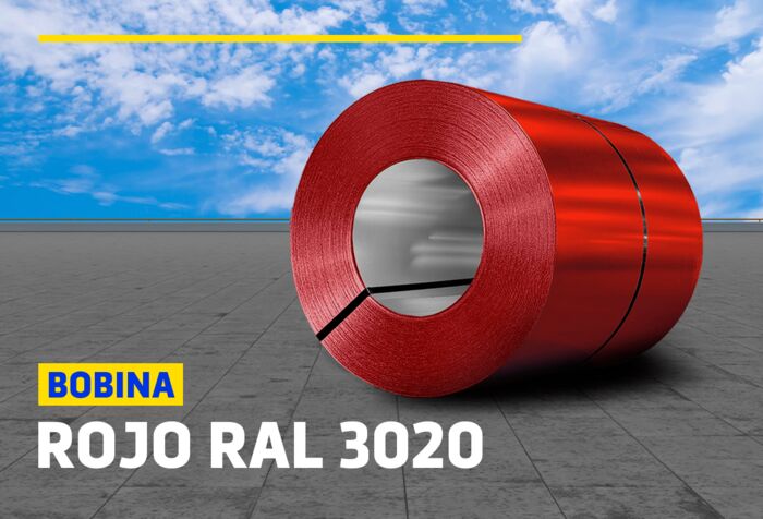 BOBINAS DE ALUZINC ROJO RAL 3020