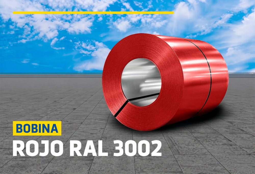 BOBINAS DE ALUZINC ROJO RAL 3002