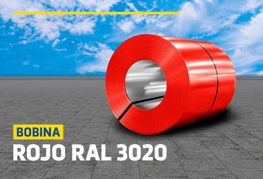 BOBINAS DE ALUZINC ROJO RAL 3020