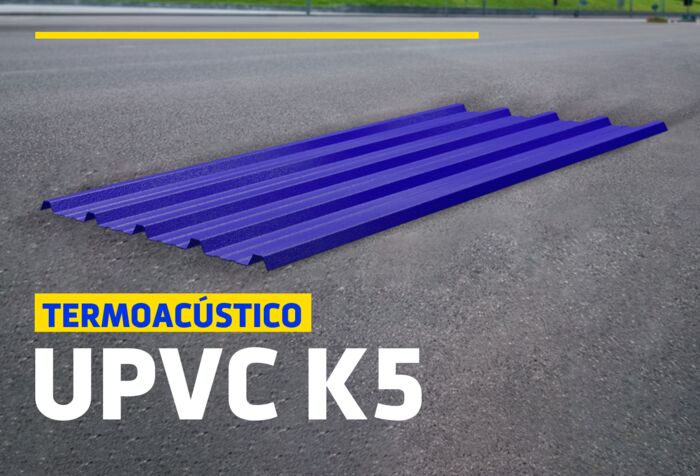 TECHO TERMOACÚSTICO UPVC K5 AZUL