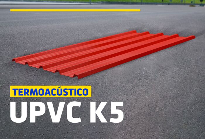 TECHO TERMOACÚSTICO UPVC K5 ROJO