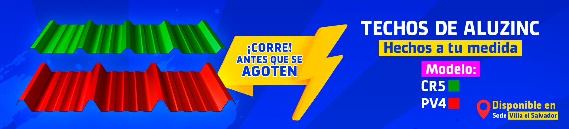 Techos de aluzinc en la sede de Villa El Salvador