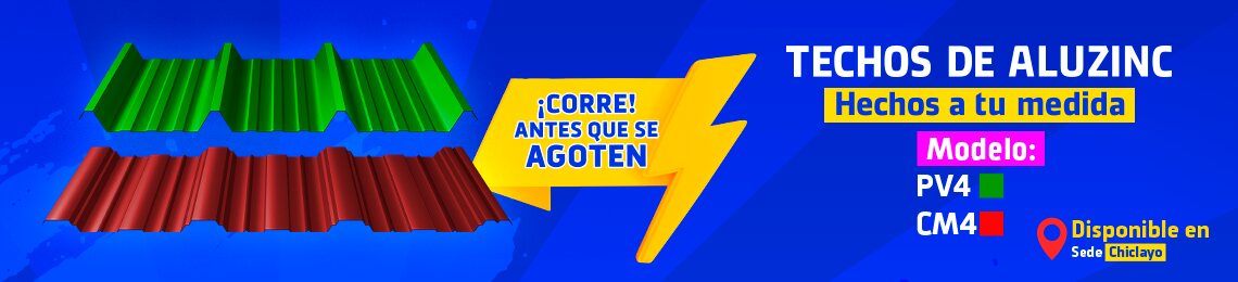 Techos de aluzinc en la sede de Chiclayo